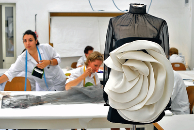 Vestido sobre maniquí en el 'atelier' Valentino.