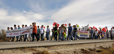 La marcha contra la base de Morón languidece pese al escudo antimisiles