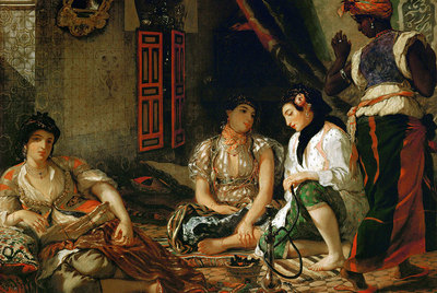  Mujeres de Argel en su aposento  (1834), de Eugène Delacroix, de la exposición de CaixaForum.