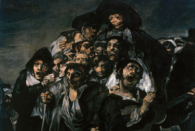 Detalle de  La Romería de San Isidro  (1820-1823), de Francisco de Goya (Museo del Prado).