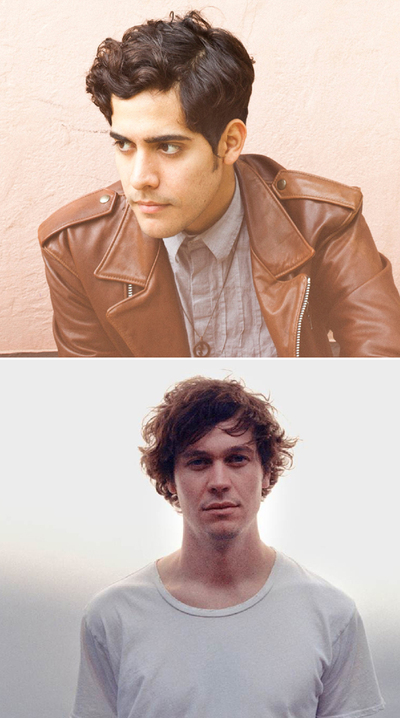 Arriba, Alan Palomo, líder de Neon Indian. Abajo, Ernest Greene cantante de Washed Out.