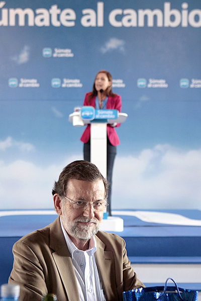 Mariano Rajoy, durante un almuerzo celebrado ayer en Tenerife.
