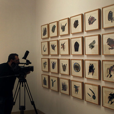 La serie   24 tintas sobre papel  , París 1959, de Espinoza.