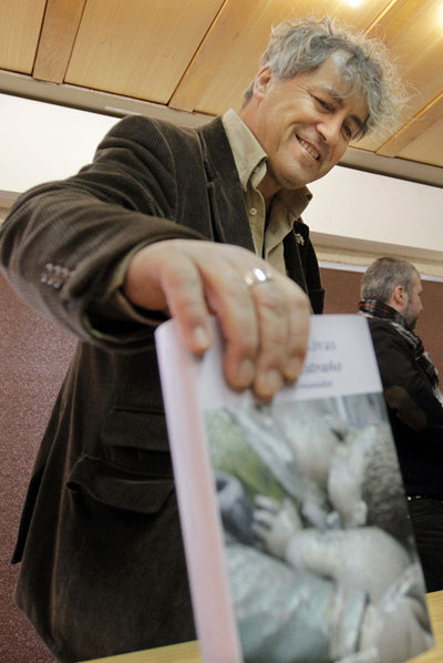Manuel Rivas, en la presentación del libro.