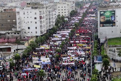 Manifestación celebrada en Casablanca en noviembre del año pasado, en la que se coreó 