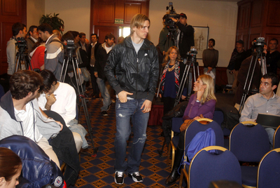 Fernando Torres, durante la presentación de su libro en Madrid.