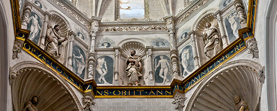 Alonso González pintó en 1546 una serie de personajes sagrados y profanos desnudos para decorar el cimborrio de la catedral de Tarazona.