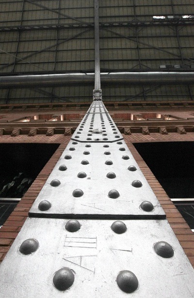 Un detalle de las vigas.