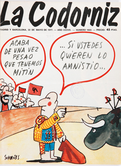 Portada de  La Codorniz  de 1977, por Manuel Summers.