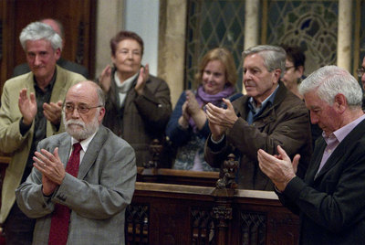 Arcadi Oliveras recibe el premio Comín