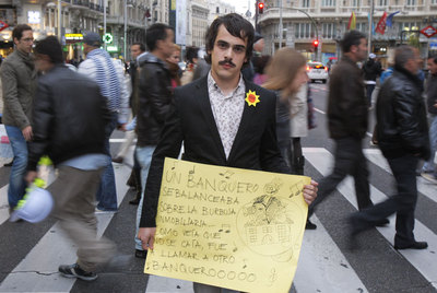 Jon Aguirre Such, portavoz de Democracia Real Ya!, uno de los cuatro españoles elegidos por  Time. 