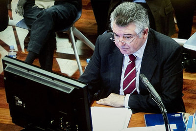 Juan Antonio Roca, en una sesión del juicio del  caso Malaya .