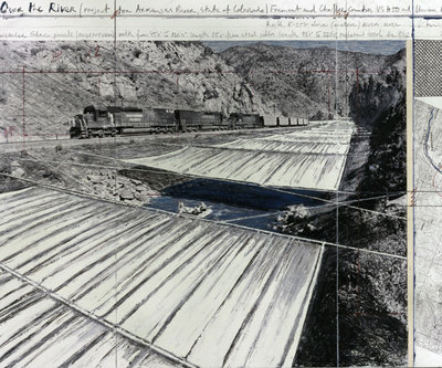 Boceto de 2010 de  Over the river. 