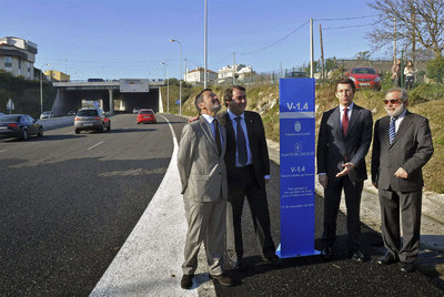 Inauguración desde el arcén de la nueva ronda de A Coruña