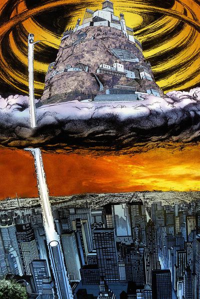 Viñeta del cómic  El ladrón del rayo,  adaptado por Robert Venditti e ilustrado por Attila Futaki y José Villarrubia.