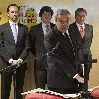 Calvo-Sotelo, ayer durante su toma de posesión.