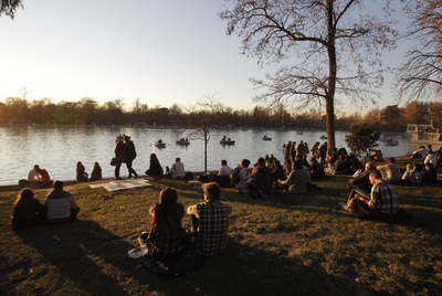 Sol invernal en el Retiro