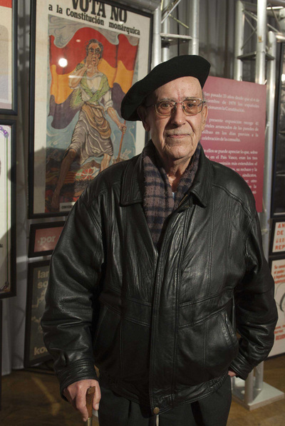 David Morin, en una muestra sobre carteles de la Transición.