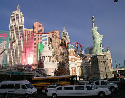 El hotel New York, New York en Las Vegas.