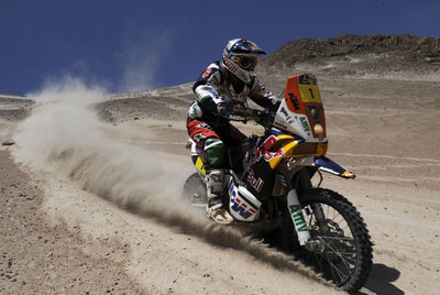 Marc Coma, durante la etapa de ayer.