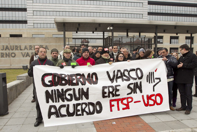 Protesta de escoltas por la pérdida de mil empleos