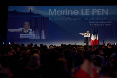 Marine Le Pen, líder del Frente Nacional, durante un discurso pronunciado el pasado 8 de enero.