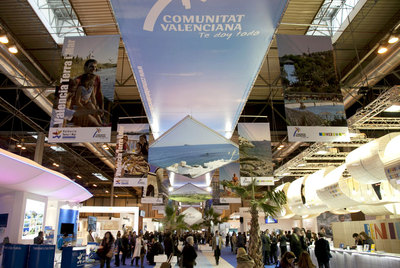 Estand de la Comunidad Valenciana en Fitur, menos espacioso que en la edición de 2011.