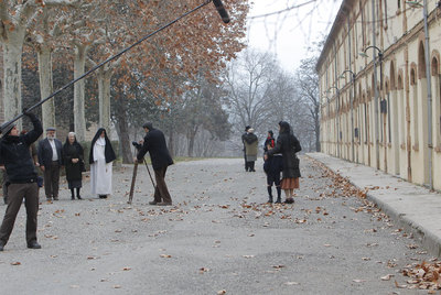 Rodaje de  Olor de colònia  en la Colonia Vidal de Puig-reig.