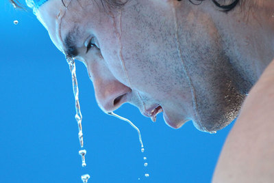 Rafael Nadal, en uno de los descansos de su partido ante Feliciano López.