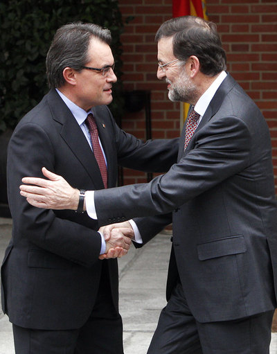 Artur Mas y Mariano Rajoy, en el palacio de la Moncloa.