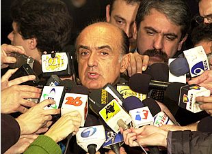 De la Rúa pide a los inversores españoles que contribuyan a crear un "fondo solidario"