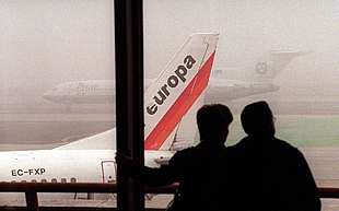 Dos aviones de Air Europa en Barajas.