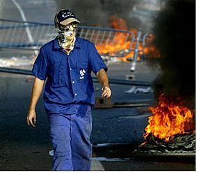 La jornada de protesta de Izar acaba con nueve heridos