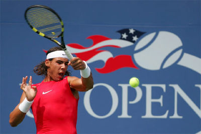 Nadal, en un momento del partido de hoy.