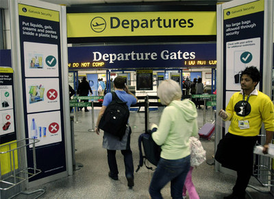 Vista panorámica del aeropuerto de Gatwick.