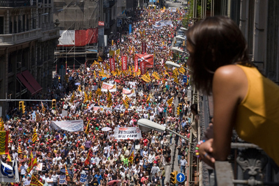 Los sindicatos catalanes arrastran el malestar de los empleados públicos a la calle