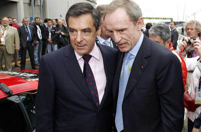 Francois Fillon acude a las 24 horas de Le Mans.