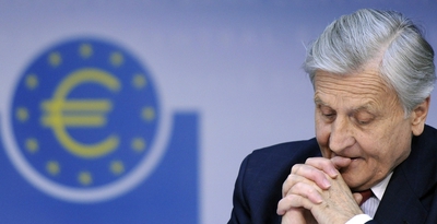 El presidente del Banco Central Europeo durante la rueda de prensa que ha dado tras la reunión del Consejo de Gobierno.AFP