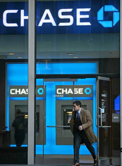 Una oficina de JP Morgan Chase en Nueva York. El banco está entre los más dañados por la crisis  subprime .