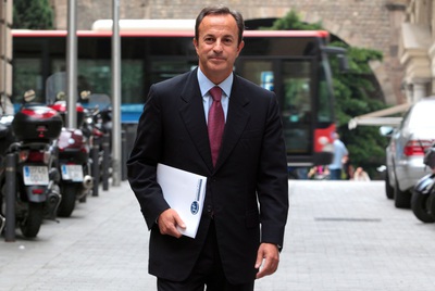 El consejero delegado de Irestal Grup, Joaquim Boixareu antes de la rueda de prensa en la que anunció su candidatura a las elecciones a la presidencia de la patronal catalana Fomento de Trabajo.