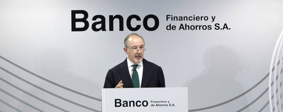 El presidente de Banco Financiero y de Ahorro, Rodrigo Rato.