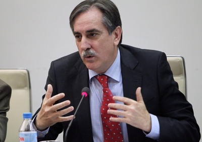 El ministro de Trabajo, durante su intervención en una conferencia sobre desempleo juvenil organizada hoy por el Consejo Económico y Social.