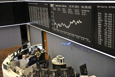Sesión en la bolsa de Frankfurt