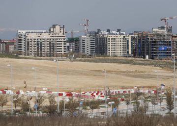 Construcción de viviendas en Madrid. 