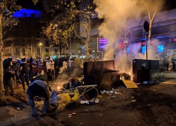 Sexta noche de protestas contra la sentencia del proceso independentista en Barcelona. 