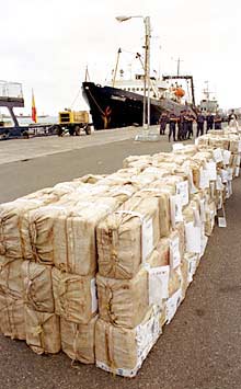 Alijo de cocaína por el que fue detenido Carlos  el Negro .