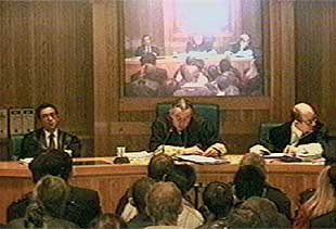 Los jueces suspendidos de la Sección Cuarta de la Audiencia Nacional en el juicio de la Operación Temple