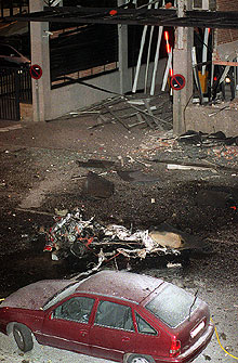 Los terroristas que colocaron anoche el coche bomba en Madrid actuaron en tiempo récord