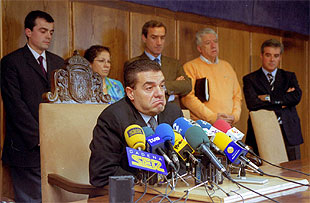 Ismael Alvarez, durante la rueda de prensa en la que ha denunciado que la sentencia es un 