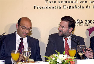 Rajoy, durante el foro Nueva Economía con motivo de la Presidencia española de la UE.